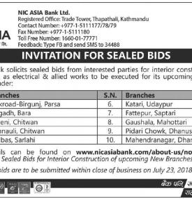 Invitation for sealed bids
