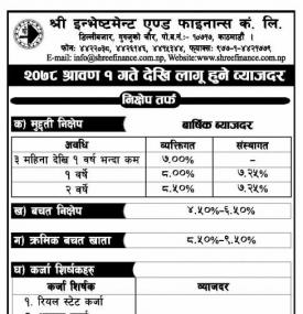 New Interest Rates Notice