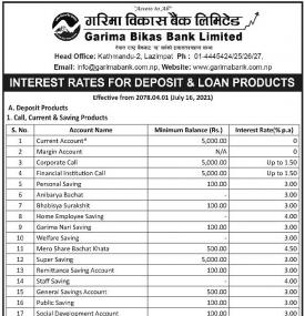 Interest Rate Notice