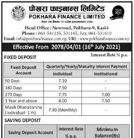 New Interest Rate Notice
