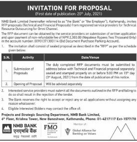 Invitation for Proposal