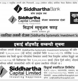 सिद्धार्थ व्यवस्थित लगानी योजनाको इकाई बाँडफाँड सम्बन्धी सूचना