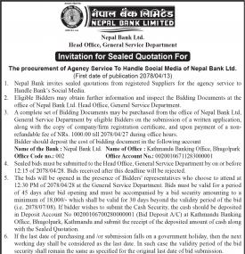 Invitation for Sealed Quotation