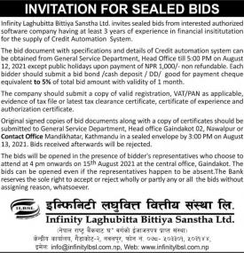 Invitation for Sealed Bids