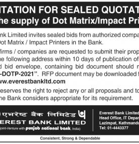 Invitation for Sealed Quotation