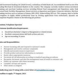 Vacancy Announcement 