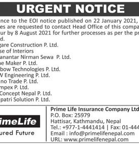 Urgent Notice !!!