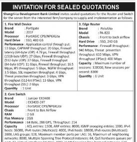 Invitation for Sealed Quotation