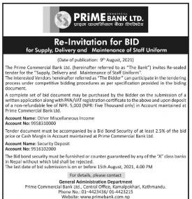 Re-Invitation for Bid