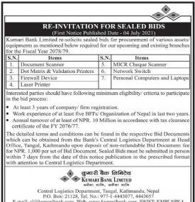 Re-Invitation for Bids