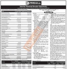 प्राईम बैंकको खुद नाफा ३ अर्व २५ करोड ४७ लाख रुपैयाँ - Q4 -