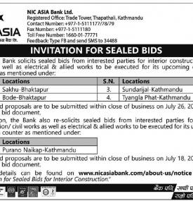 Invitation of Sealed Bids