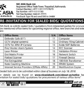 Re-Invitation for sealed bids- Quotation