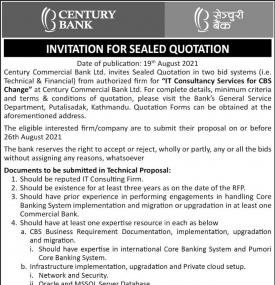 Invitation for Sealed Quotation