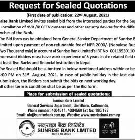 Request for Sealed Quotation 