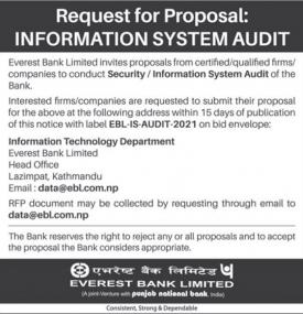 Request for Proposal : Information System Audit