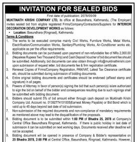 Invitation for Sealed Bids