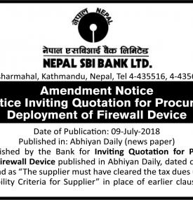 Amendment Notice