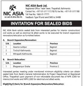 Invitation for Sealed Bids