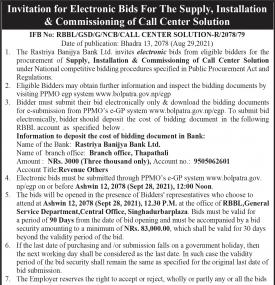 Invitation for Electronic Bids