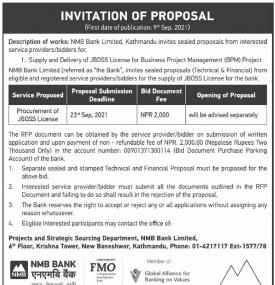 Invitation for Proposal