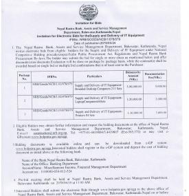Invitation For Bids