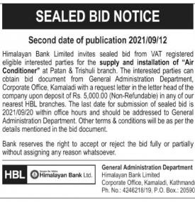Sealed Bid Notice