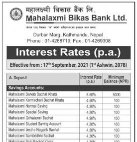 Interest Rate Notice