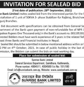 Invitation for Bids