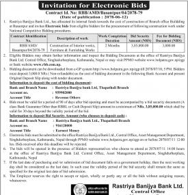 Invitation for Electronic Bids