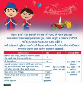 दशैं विदामा खुल्ला रहने शाखाहरुबारे मेगा बैंकको जरुरी सूचना