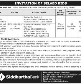 Invitation of Sealed Bids