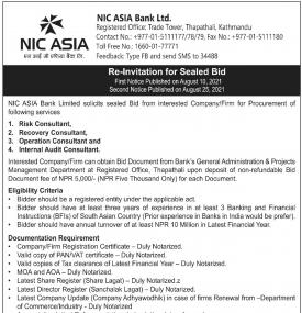 Re-Invitation for Sealed Bids