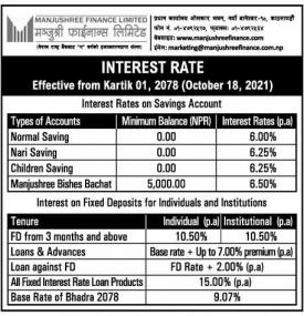Interest Rates Notice