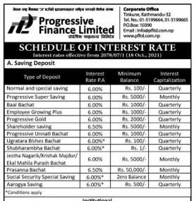New Interest Rates Notice