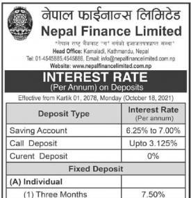 Interest Rates Notice