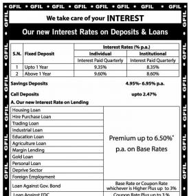 पूनः नयाँ ब्याजदर परिवर्तनबारे सूचना