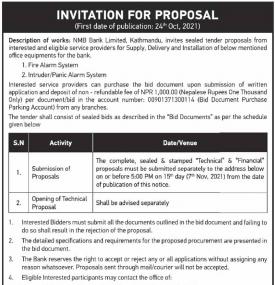 Invitation for Proposal