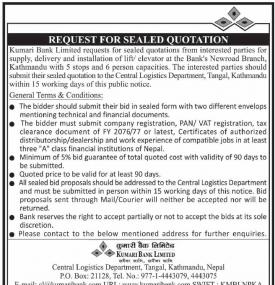Request for Sealed Quotation