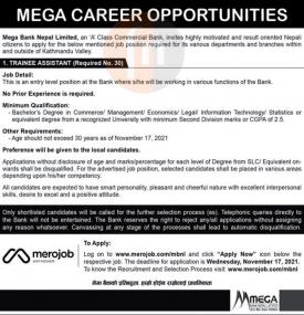 Mega Career Opportunity