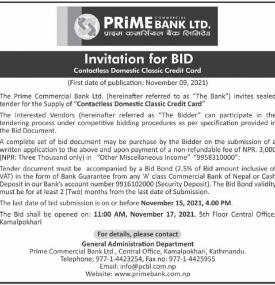 Invitation For Bid Notice