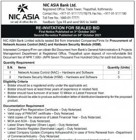 Re-Invitation for Sealed Bids