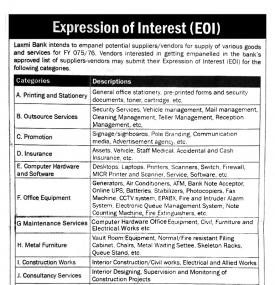 Expression Of Interest !!!