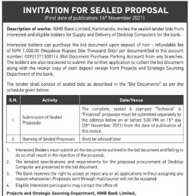Invitation for Sealed Proposal