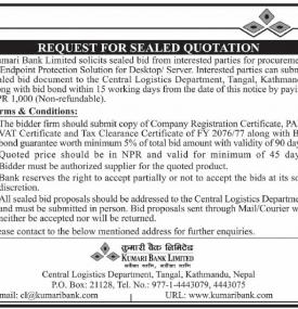 Request for Sealed Quotation