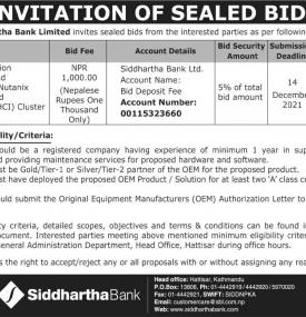 Invitation of Sealed Bids