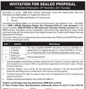 Invitation for Sealed Proposal