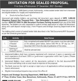 Invitation for Sealed Proposal