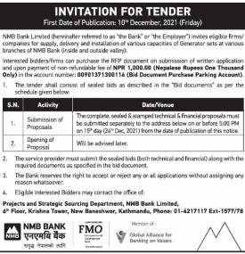 Invitation for Tender