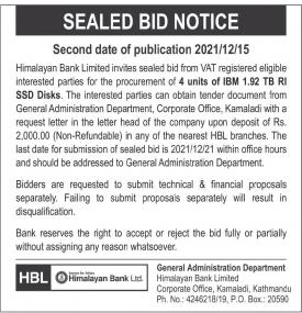 Sealed Bids Notice